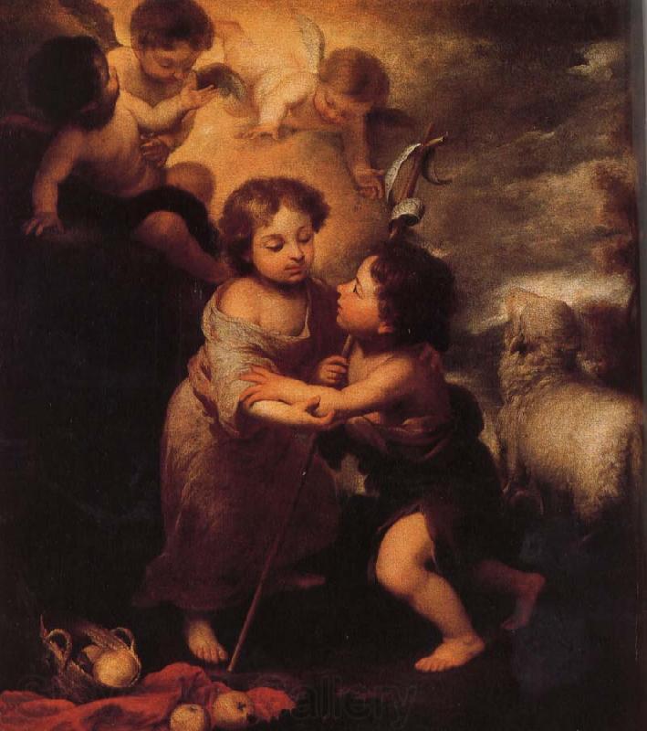 Bartolome Esteban Murillo Childhood of Christ and John the Baptist Norge oil painting art